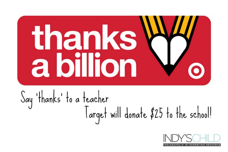 Target launches “Thanks A Billion” campaign Thank a teacher, school receives $25