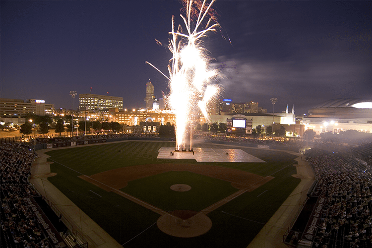 The Indianapolis Indians take on the Louisville Bats at 6:05 p.m. with two fireworks shows following the game.