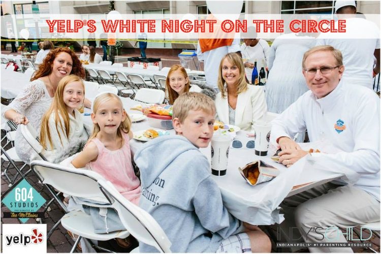 Yelp's White Night on Monument Circle