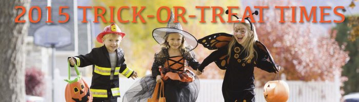 2015 Indianapolis Area Trick-or-Treat Times