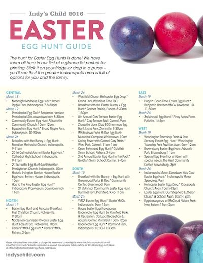 2016 Indianapolis Easter Egg Hunt Guide - Indy's Child Magazine