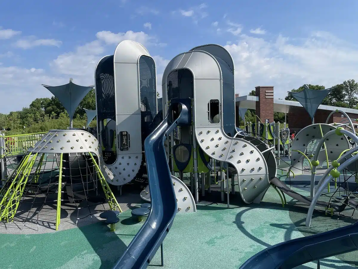 Westermeier Commons Playground in Carmel: Why Families Love It 5 Large play structures at Westermeier Commons Playground