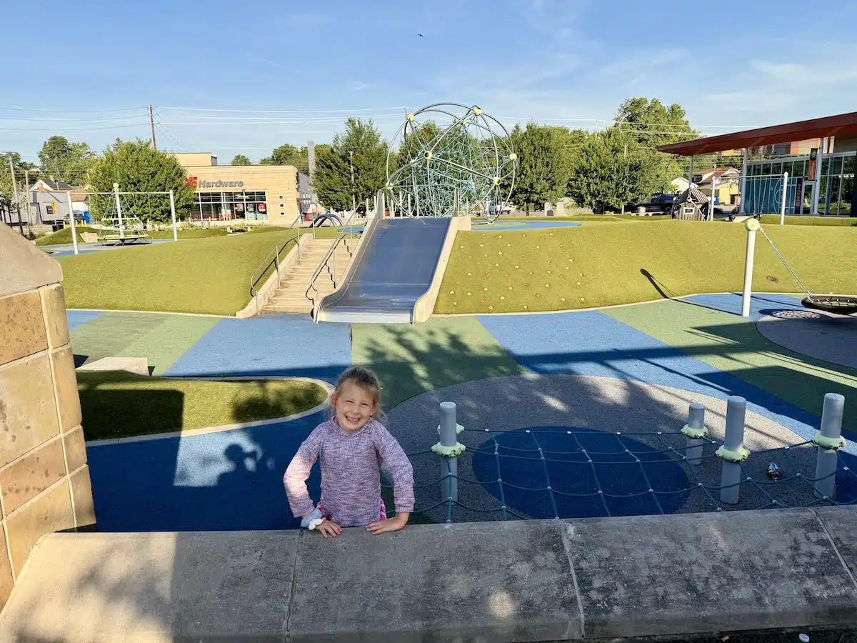 Tarkington Park & Playground in Indianapolis 7 Child at Tarkington Park playground near 39th and 40th streets in Indianapolis