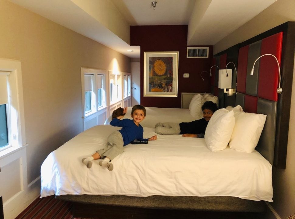 Double room at the Pullman Train Hotel Rooms in Downtown Indianapolis