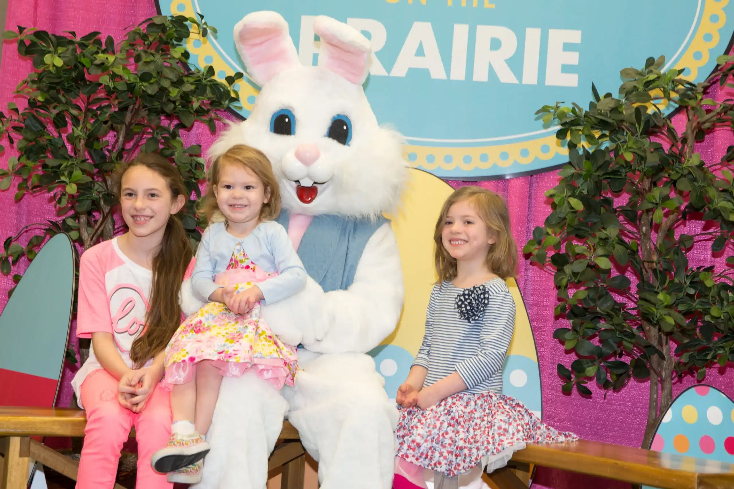 Kids enjoying Breakfast with the Bunny at Conner Prairie in Fishers, Indiana