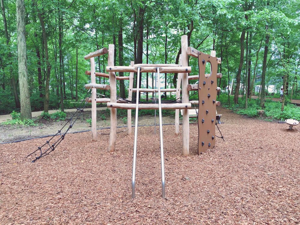 Climbing Structure at the Nature Adventure Playground at Jill Perelman Pavilion