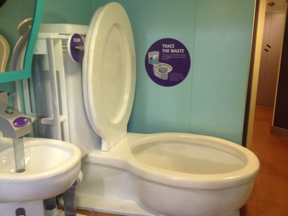 Giant toilet at Worth the Drive: Kidscommons in Columbus, Indiana