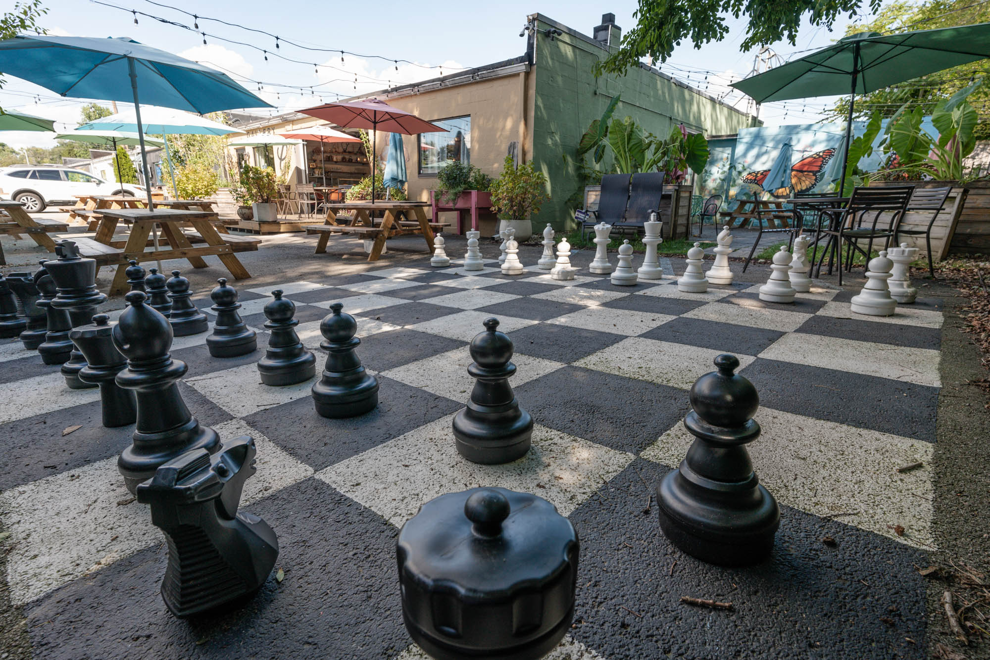 Giant Chess at Gallery Pastry Shop