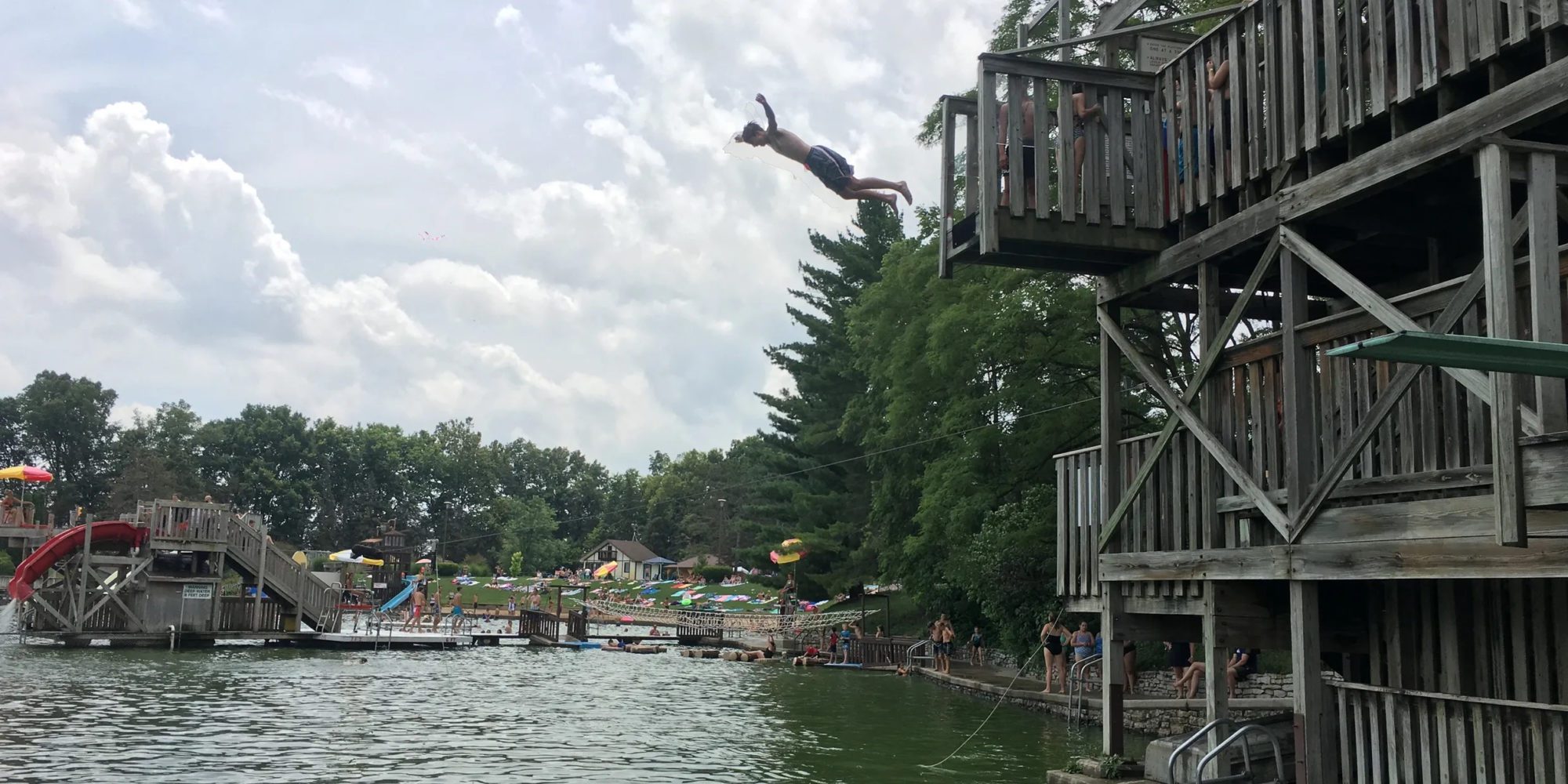 Pine Lake Waterpark jump tower
