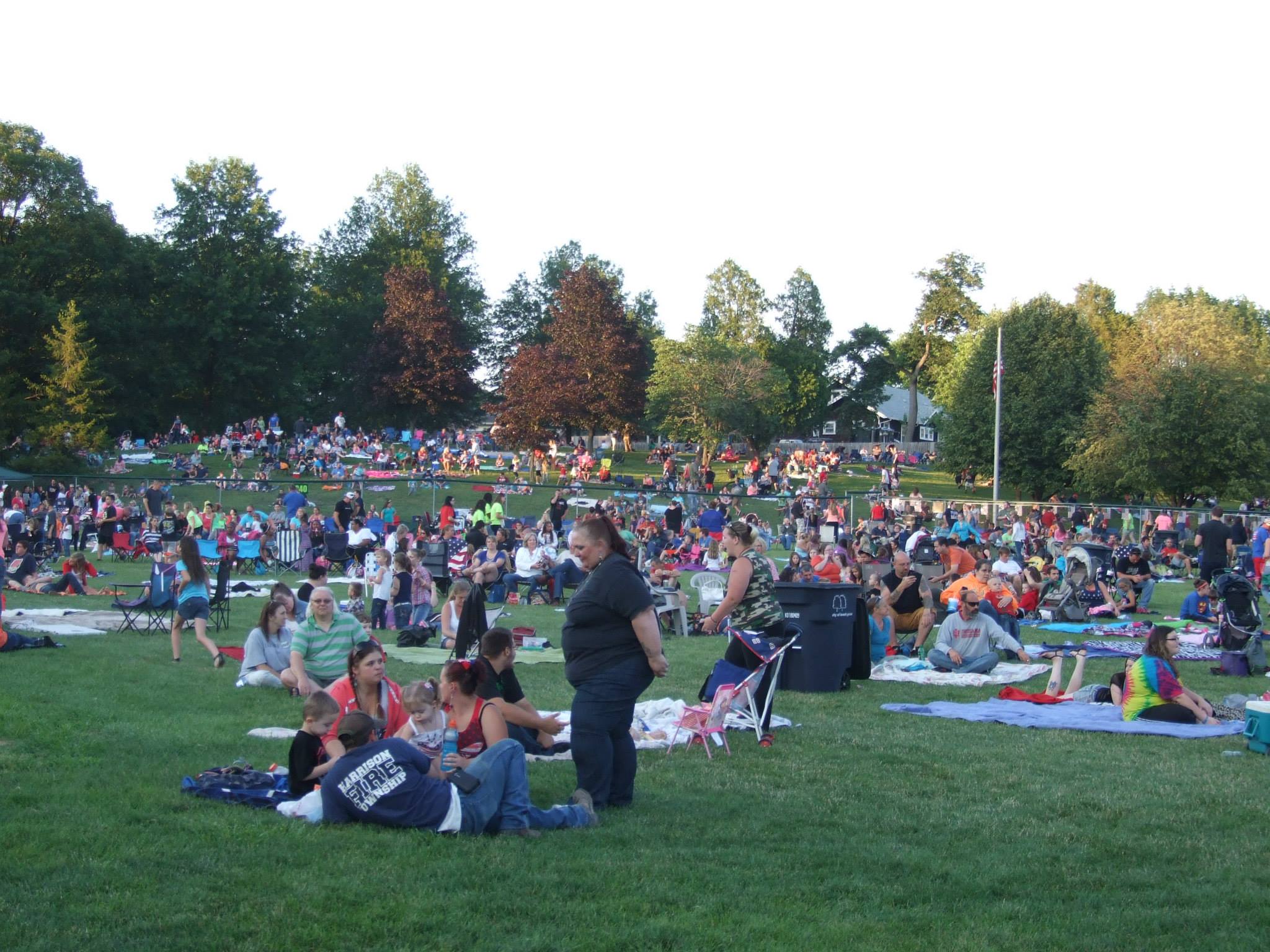 Families gathered for Beech Grove All-American Day in the Park before Fourth of July fireworks