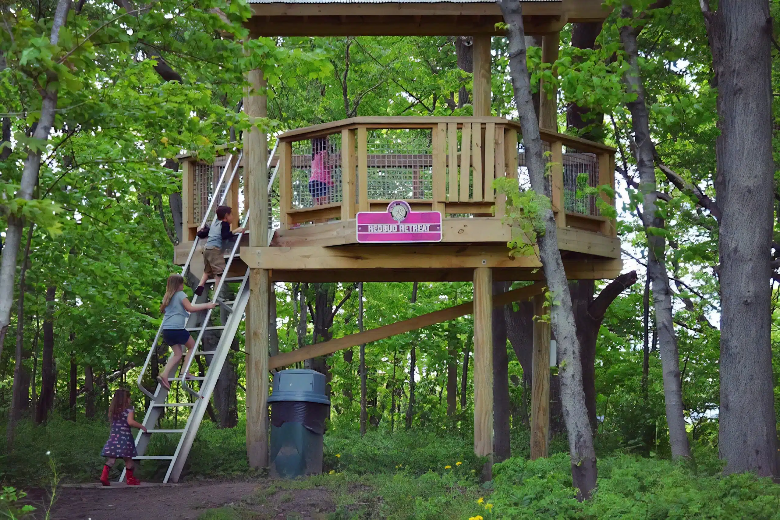 Tree House at Flat Fork Creek Park in Fishers, IN