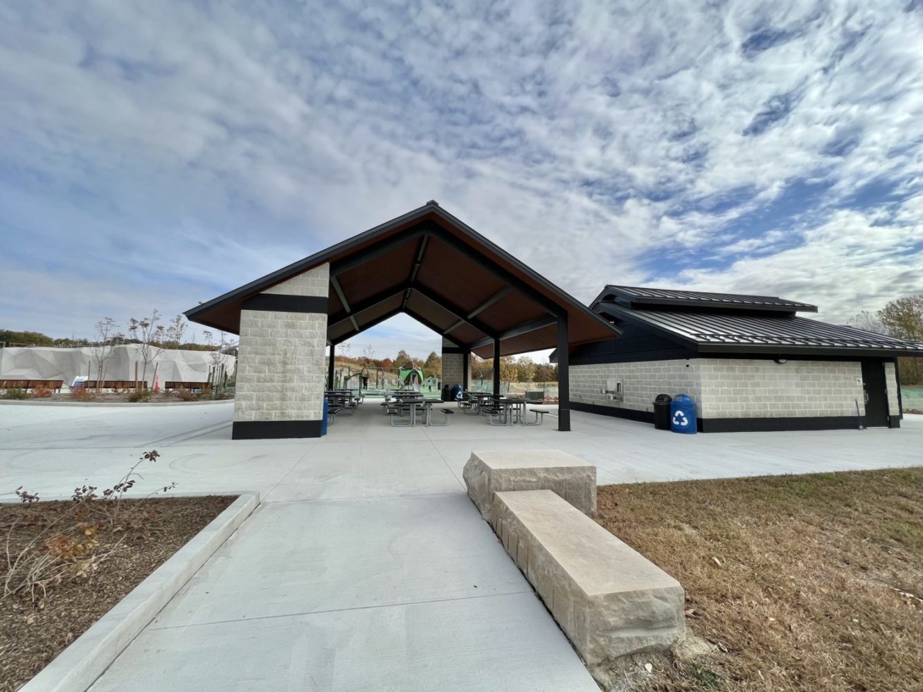 West Park in Carmel: A Year-Round Playground, Splash Pad and Sledding Destination 13 Picnic pavilion at West Park in Carmel