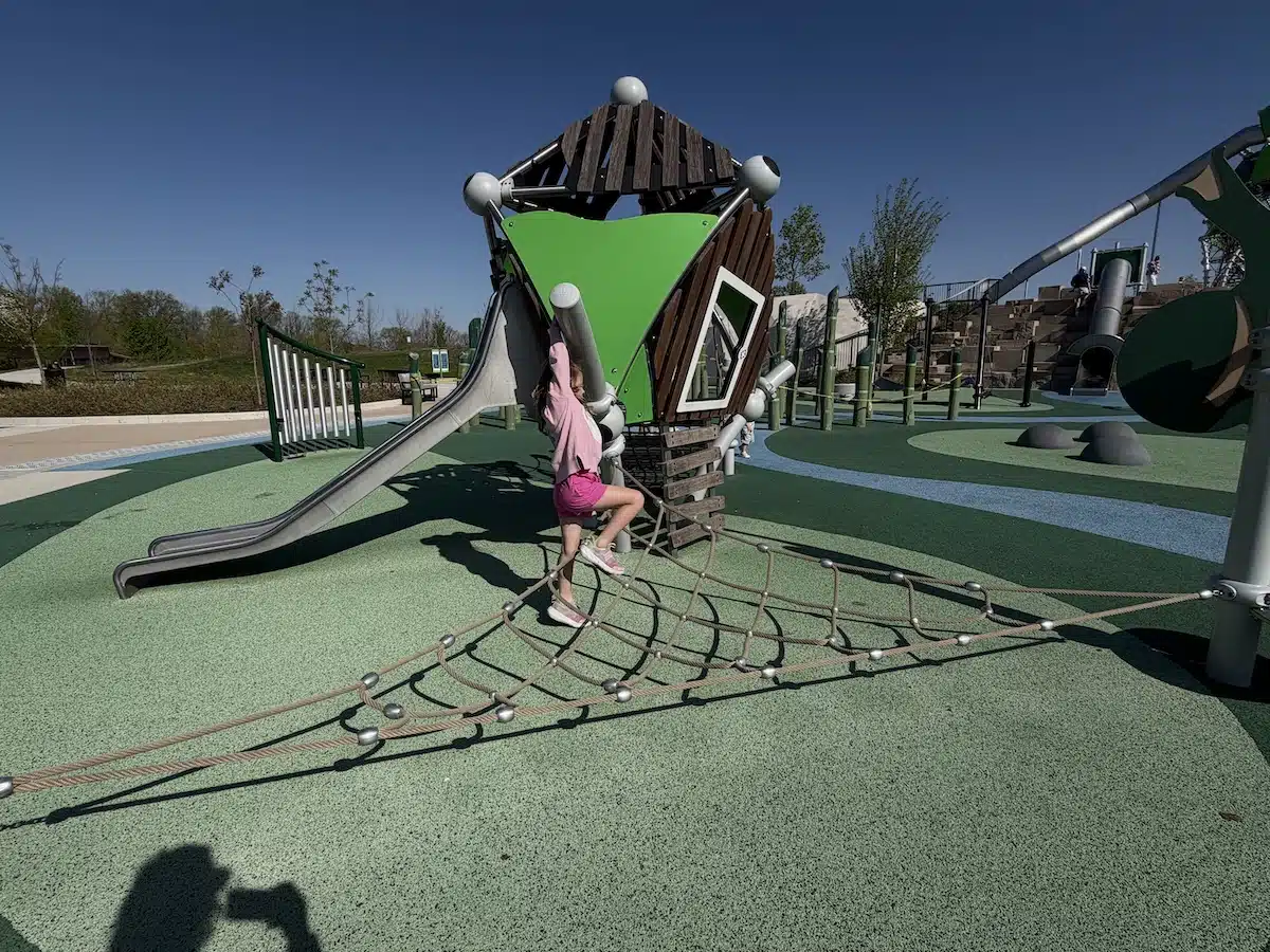 West Park in Carmel: A Year-Round Playground, Splash Pad and Sledding Destination 3 Lower level play area for younger kids at West Park playground in Carmel