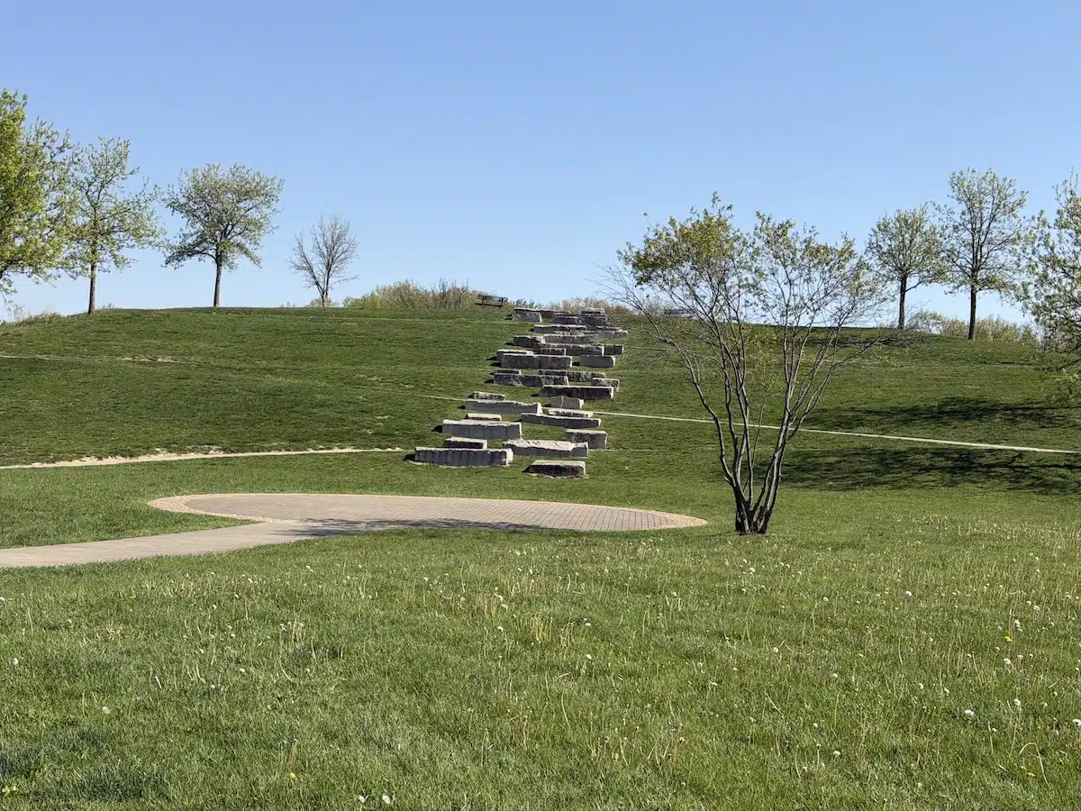 West Park in Carmel: A Year-Round Playground, Splash Pad and Sledding Destination 8 Two-story sledding hill at West Park in Carmel