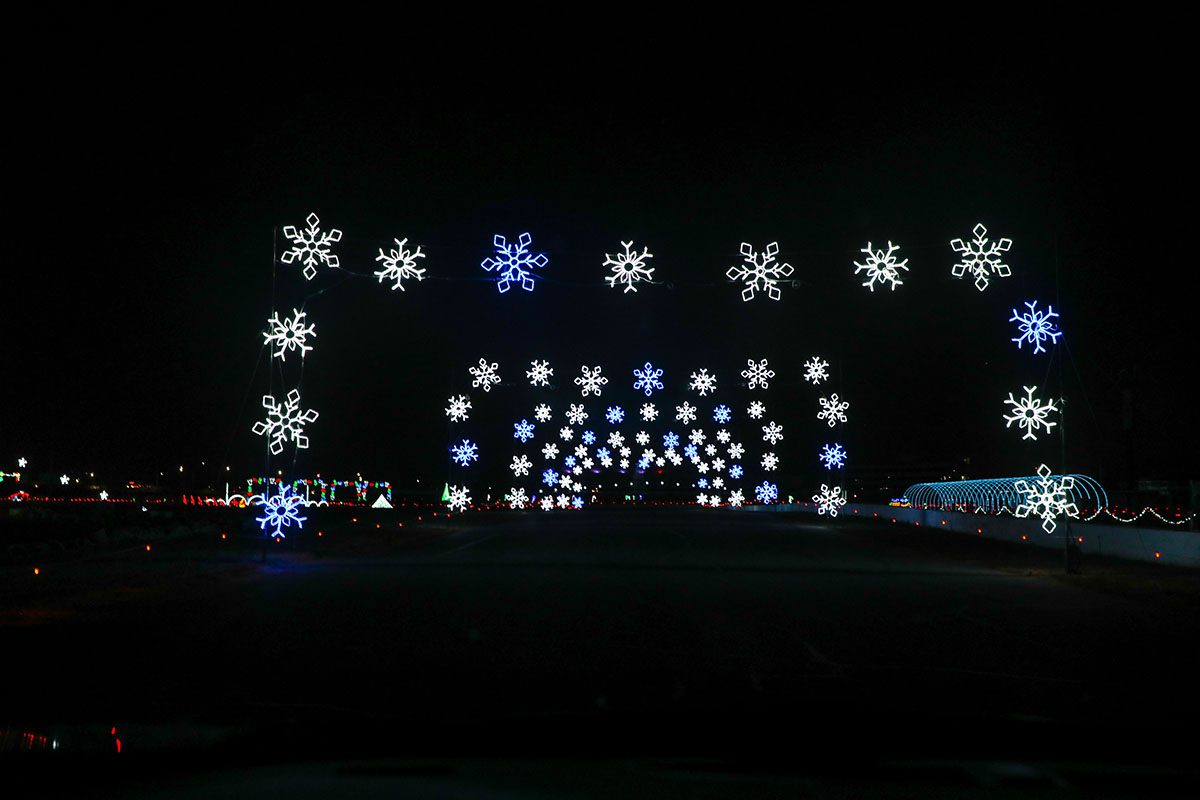 snowflakes, Christmas lights