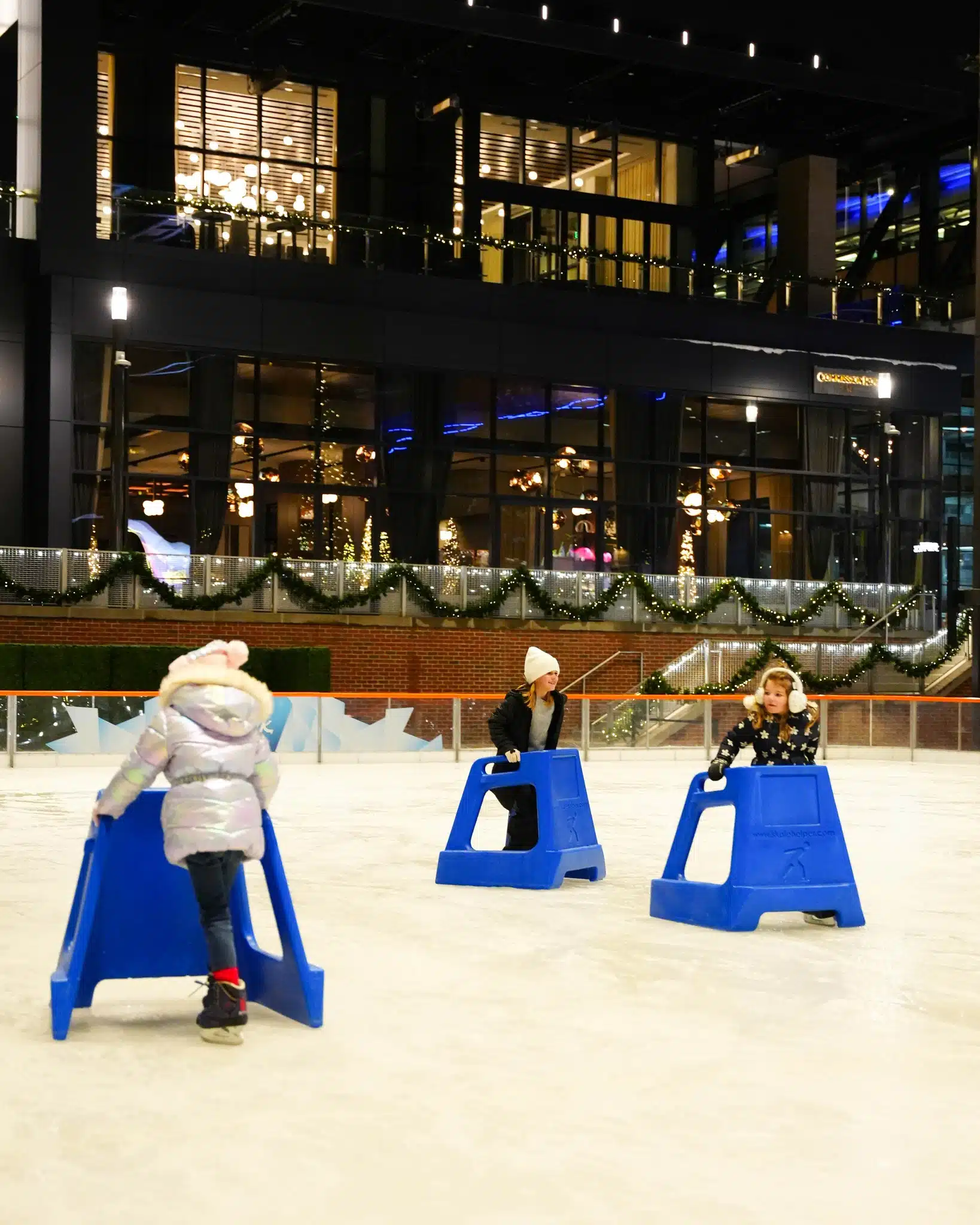 Ice skating at Elevance Health Rink at Bicentennial Unity Plaza