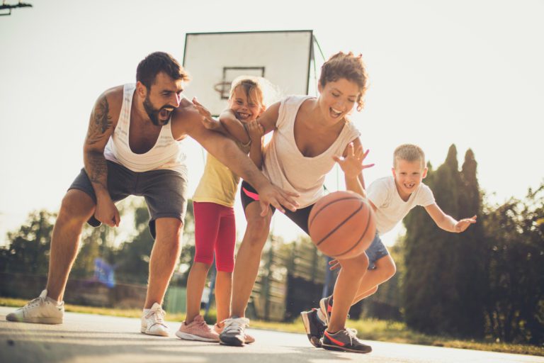 family fitness, basketball