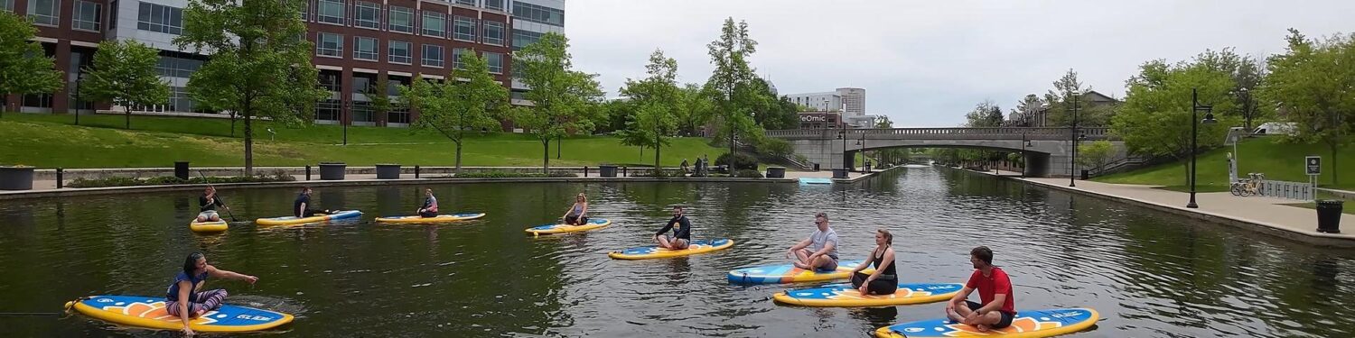 Free Paddle Board Yoga on the Canal