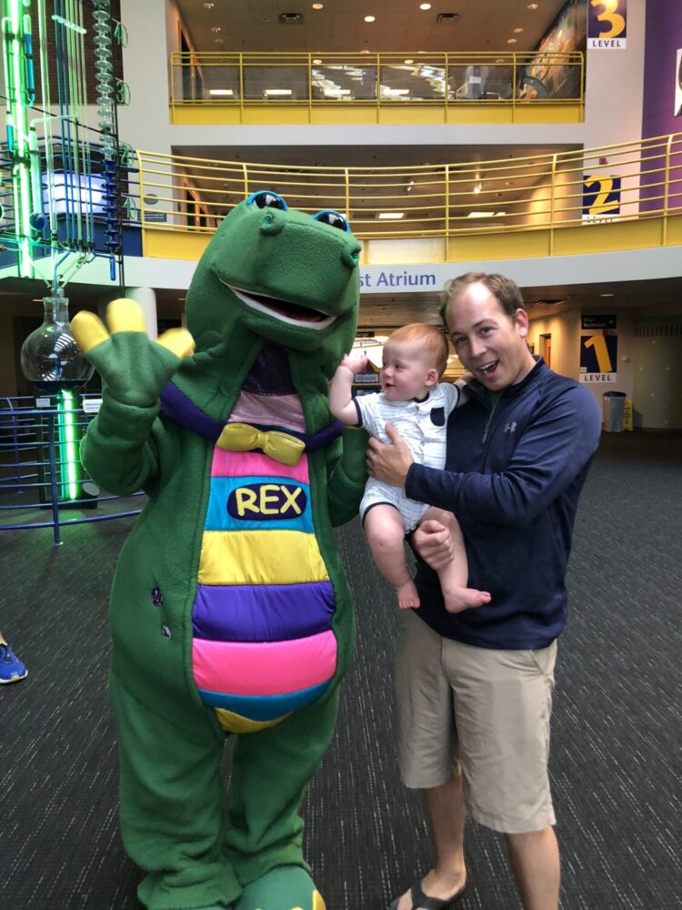 Rex from the Indianapolis Children's Museum