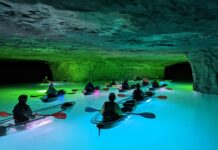 Underground Kayaking at Red River Gorge in Kentucky Underground Kayaking at Red River Gorge in Kentucky