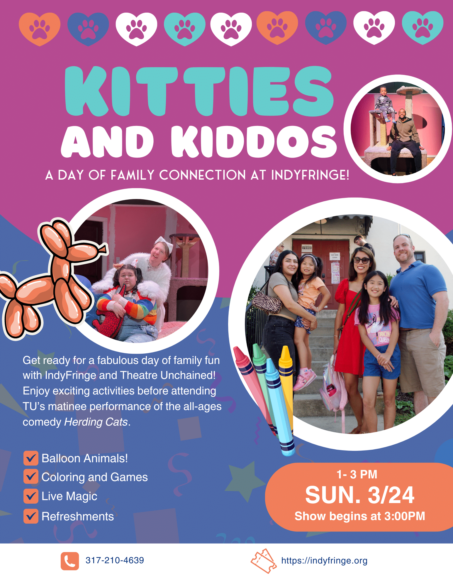 Kitties and Kiddos - Family Fun at IndyFringe - Indy's Child Magazine