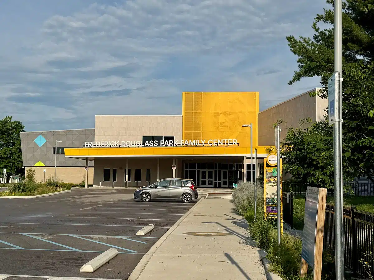 Exterior of the Frederick Douglass Park Family Center in Indianapolis