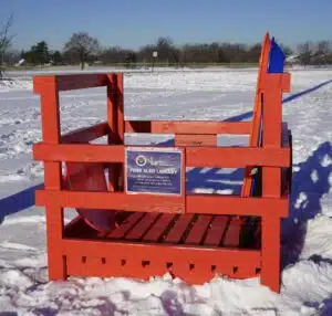 Slide into Fun at Lawrence Community Park’s Sledding Hill and Free Sled Library 2 473275263 1006448994842456 430109654488084036 n
