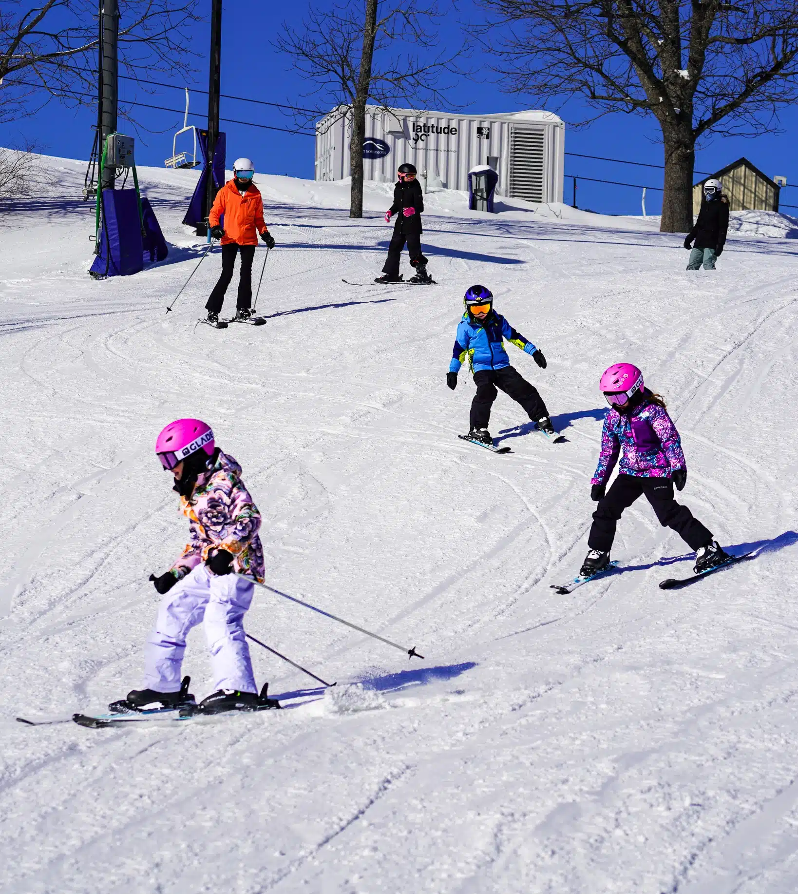 kids skiing Arial shot Snow Tubing at Perfect North Slopes: Just 90 Minutes from Indy