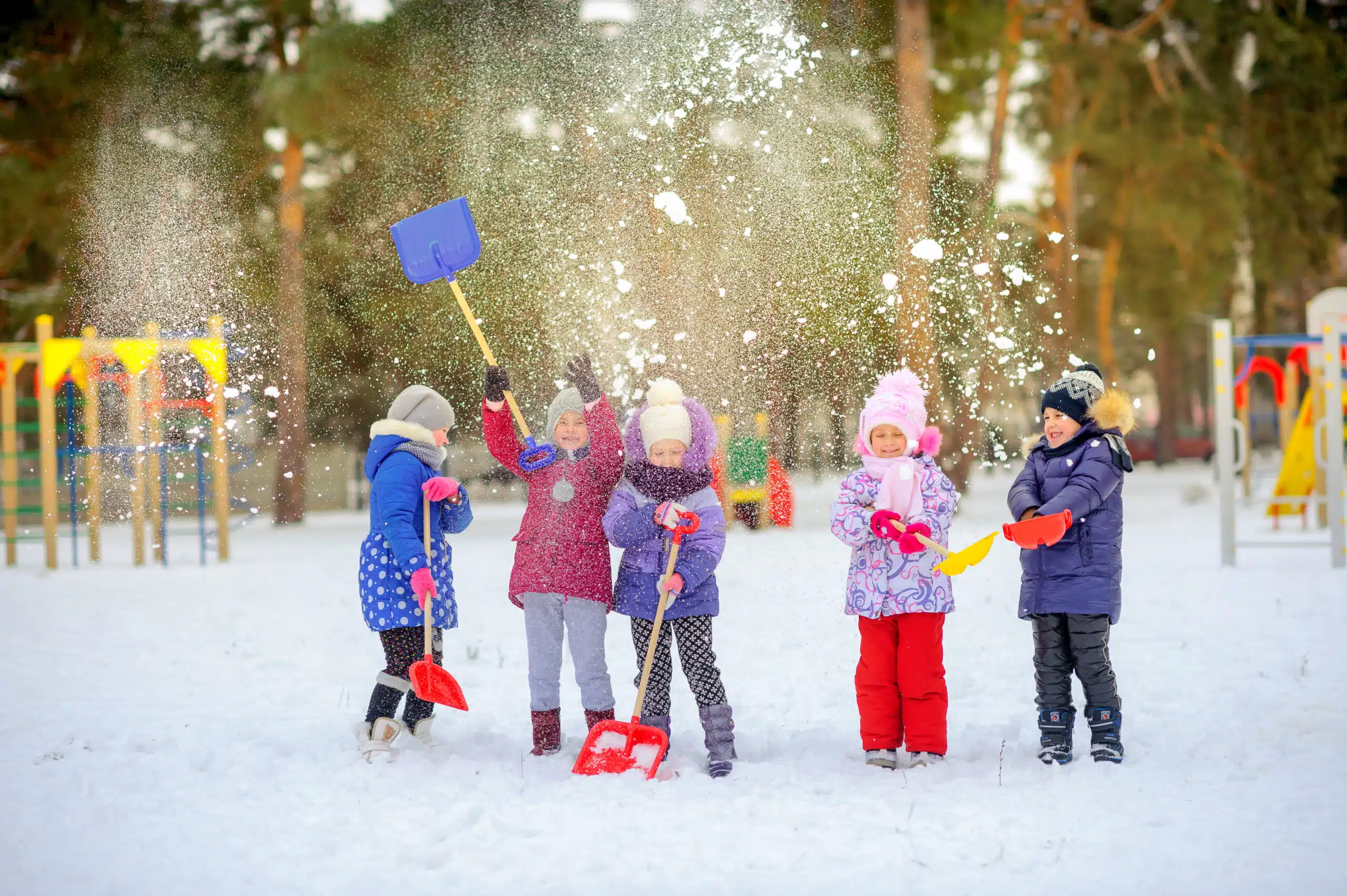 Playing in the snow