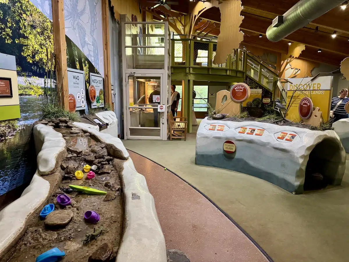 Holliday Park Nature Center exterior in Indianapolis, Indiana