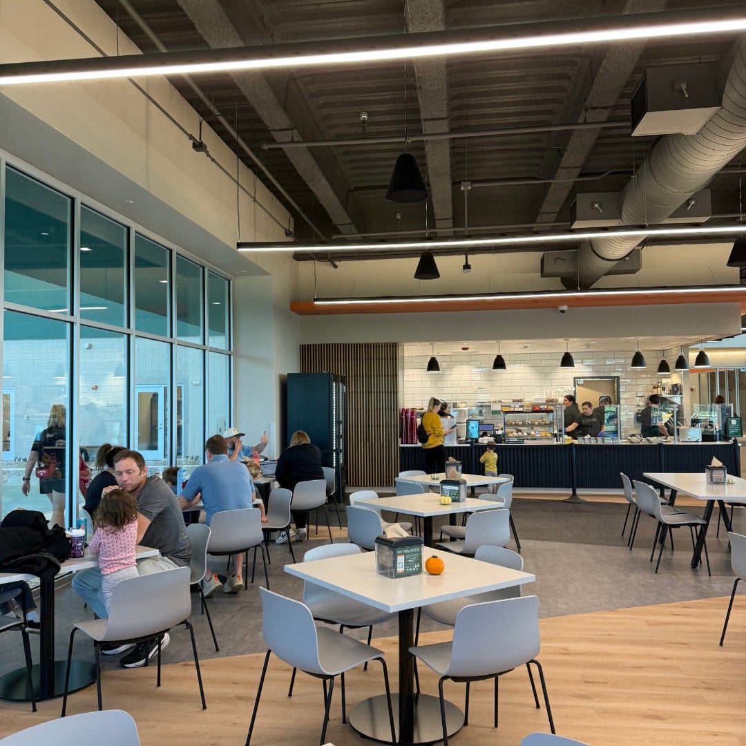 Sahm’s Community Cafe at Fishers Community Center, located next to the indoor playground