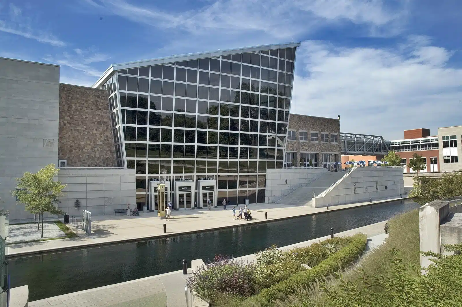 Canal view of Indiana State Museum