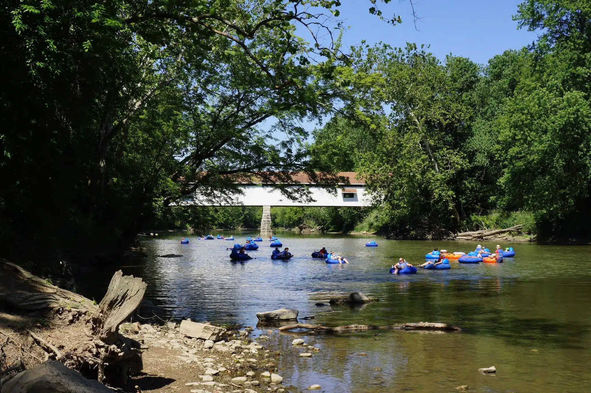River tubing trip on the White River in Noblesville Indiana