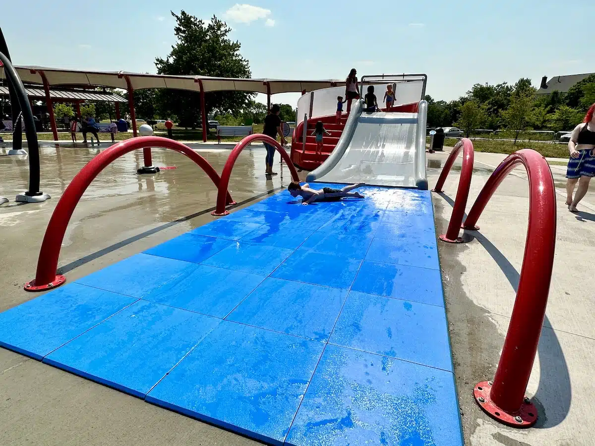 Lawrence W. Inlow Park Splash Pad in Carmel 2 Lawrence W. Inlow Park in Carmel Splash Pad Slide