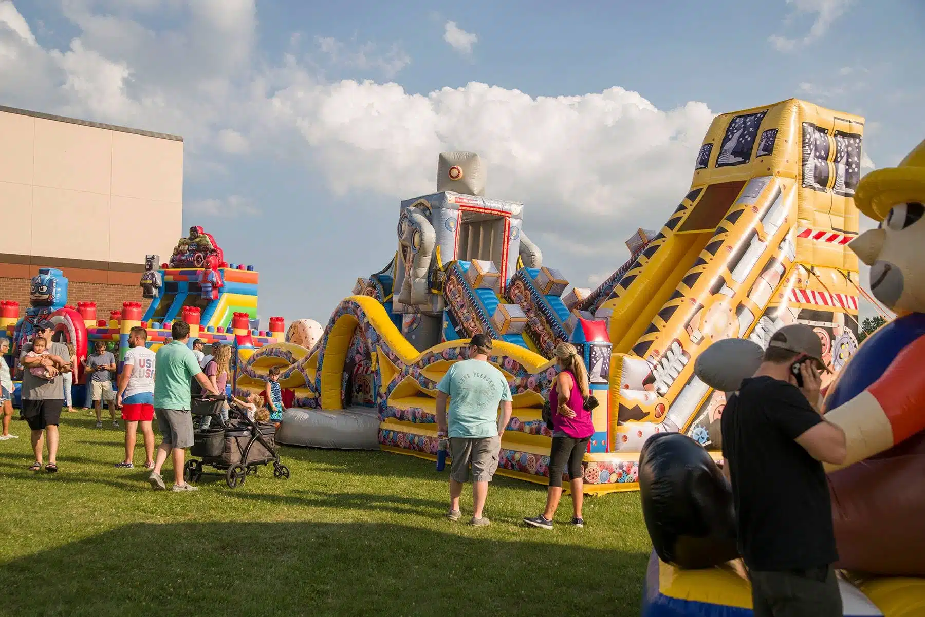 Kids Fun Zone with inflatables at Angola Balloons Aloft