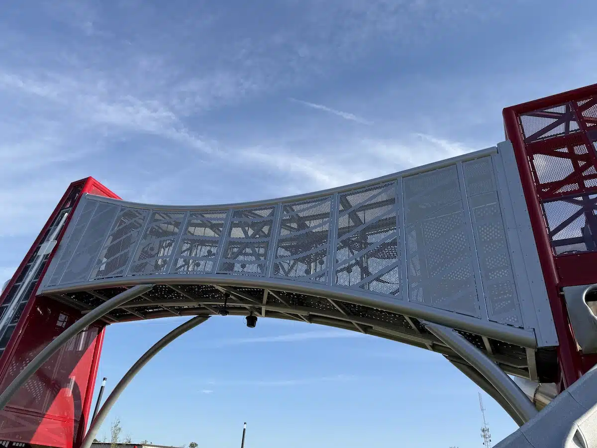 Carmel’s Huge New Monon Boulevard Playground 10 Enclosed bridge between the towers at Up and Down the Monon playground