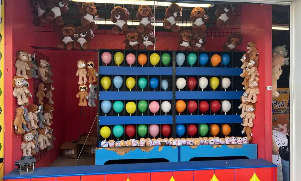 Balloon carnival game along the Indiana Beach Boardwalk
