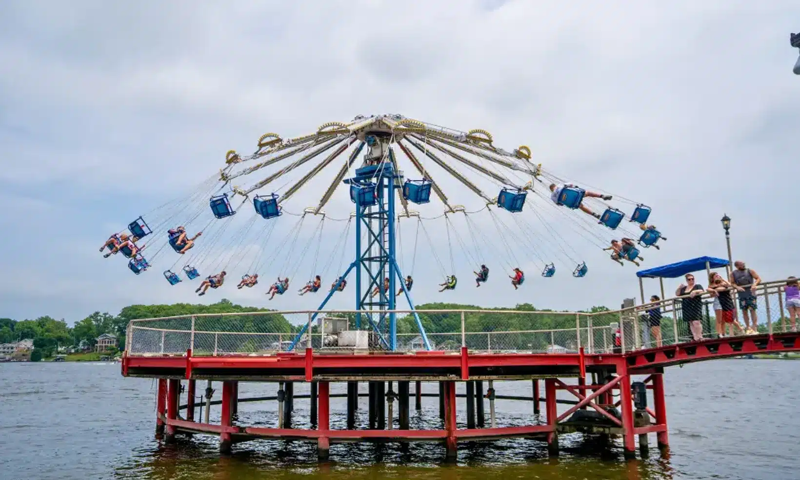 Spinning amusement ride at Indiana Beach in Monticello, Indiana