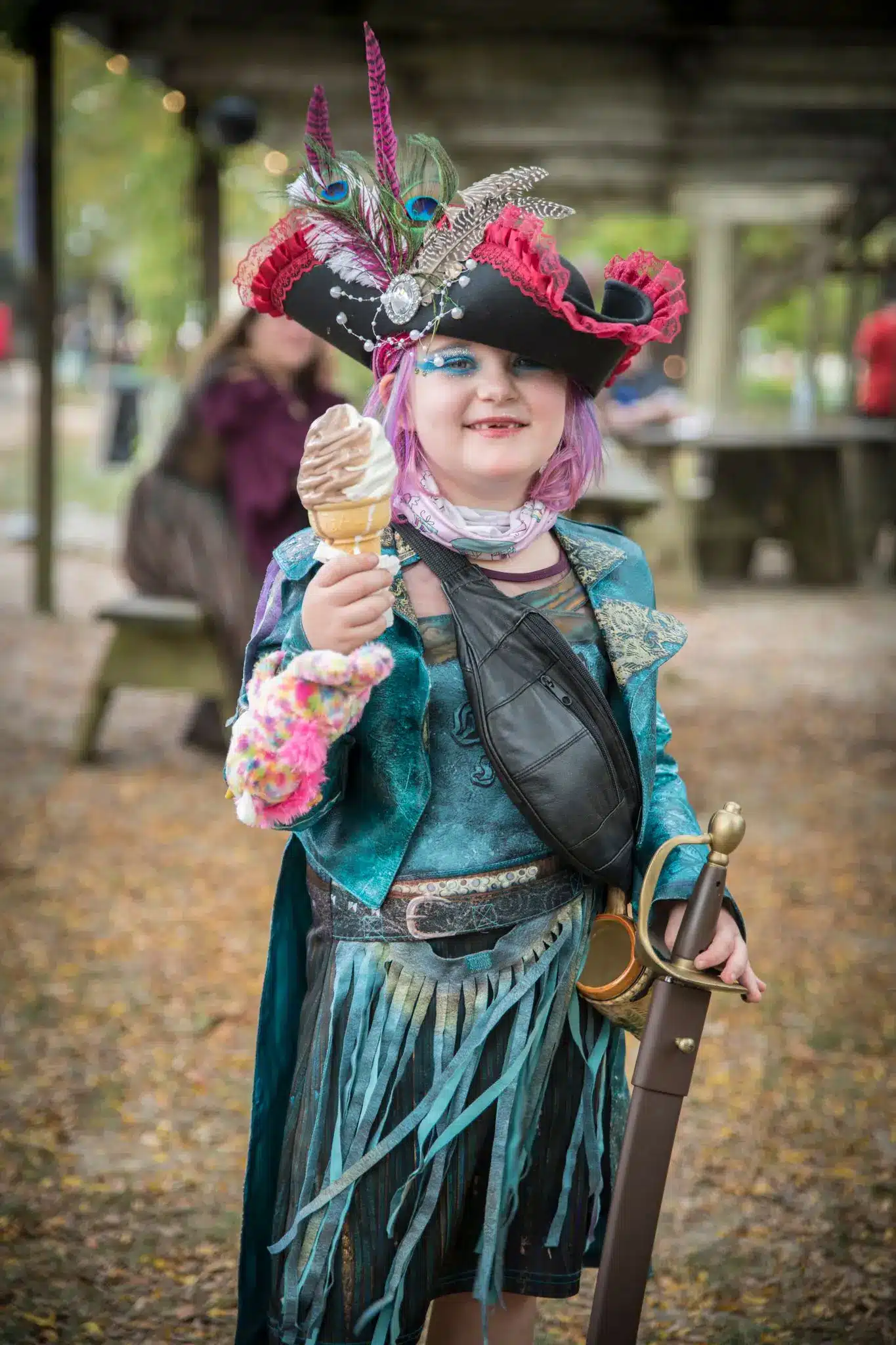 Ohio Renaissance Festival: A Day Trip From Indy With Kids 9 Child eating ice cream at the festival