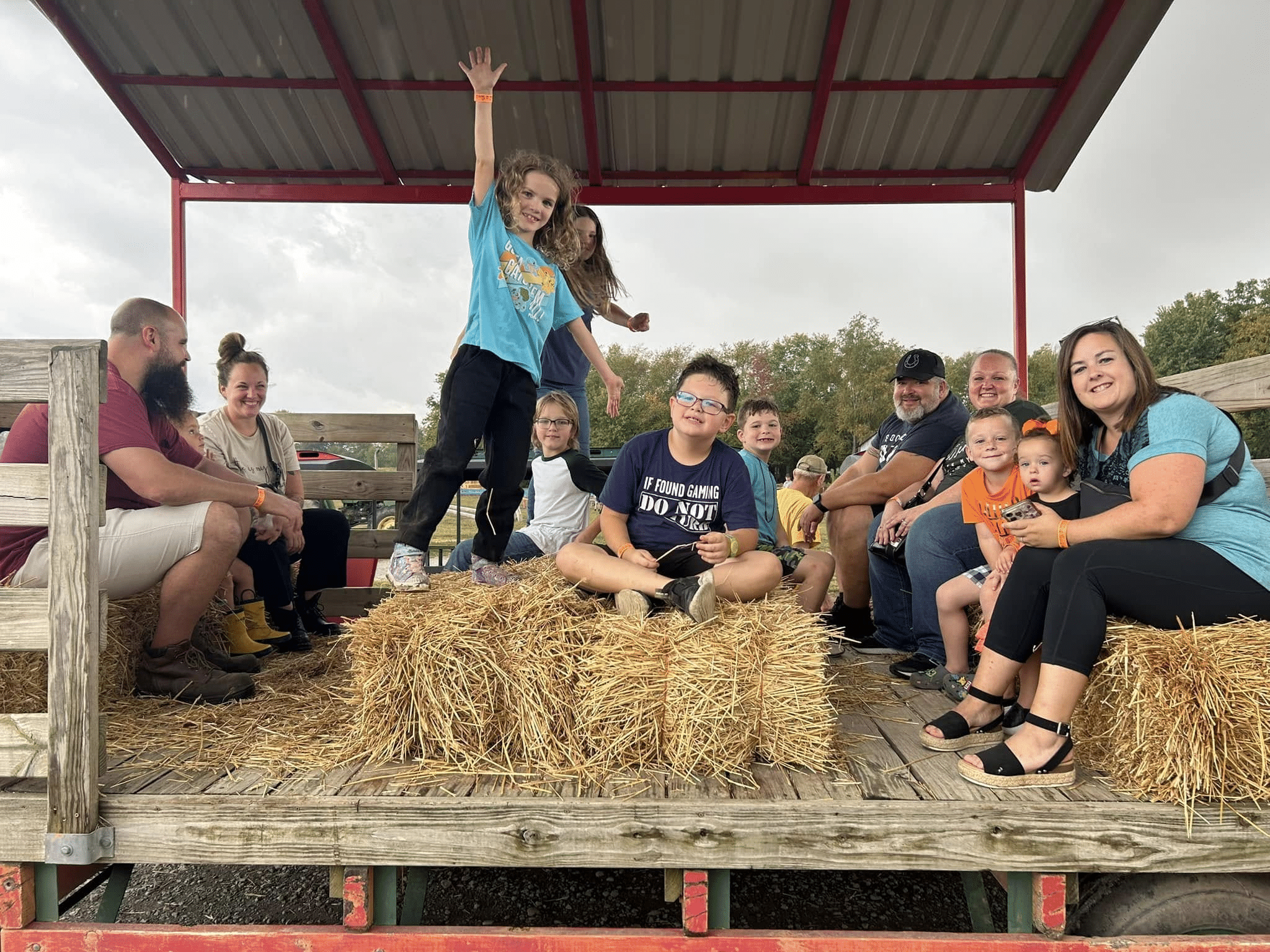 hayride to pumpkins : Piney Acres Farm