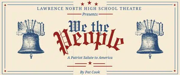 Liberty Bell art with the We The People title for Lawrence North High School