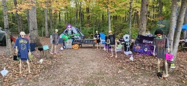 Spooktacular trick-or-treating in the Summit Lake State Park campground
